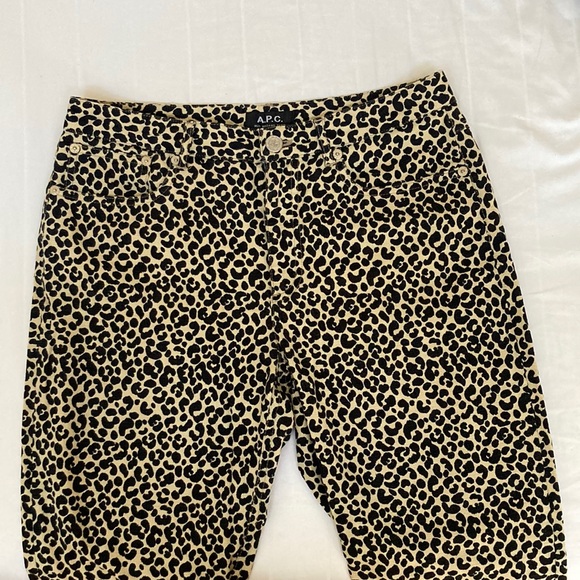 A.P.C Leopard Print Straight Jeans - Picture 7 of 9